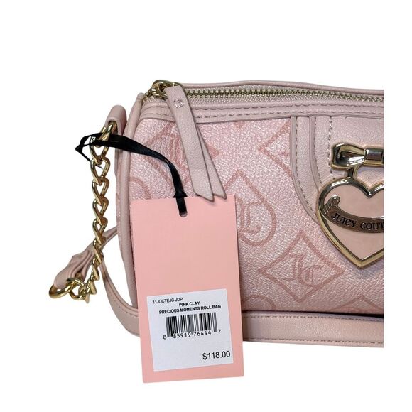 Juicy Couture Precious‎ Moments Roll Shoulder Bag Crossbody Pink Clay NEW - Picture 8 of 9